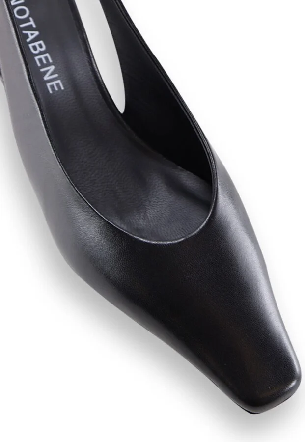 Eleonora Slingback, Black Leather - Image 4