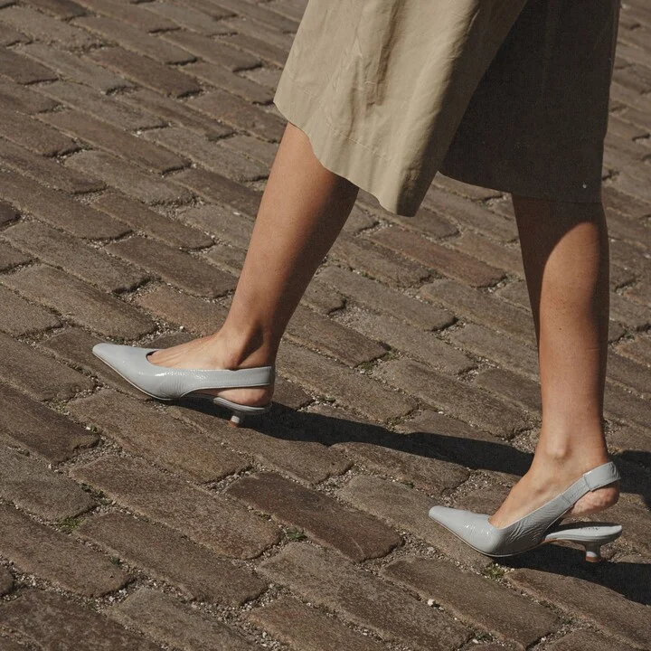 Eleonora Slingback, Ice Blue Patent - Image 5