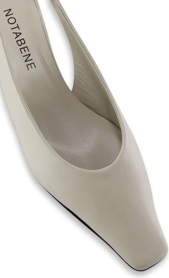 Eleonora Slingback, Off-White Leather - Image 3
