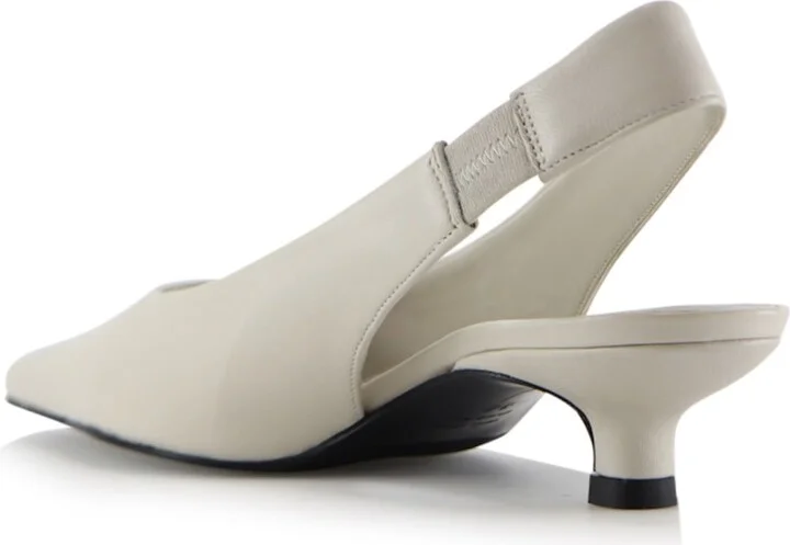 Eleonora Slingback, Off-White Leather - Image 4