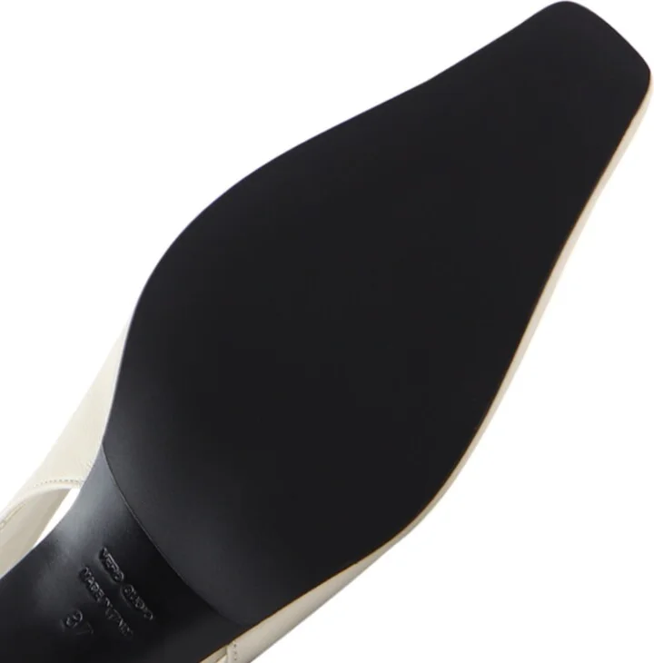 Eleonora Slingback, Off-White Leather - Image 5