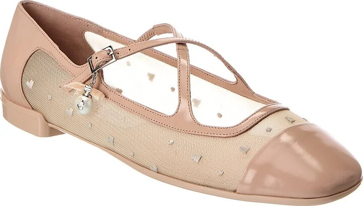 Eleri Mesh & Leather Ballerina Flat