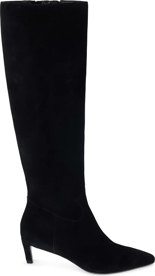 Elevate Pointed Toe Knee High Kitten Heel Boot - Image 2