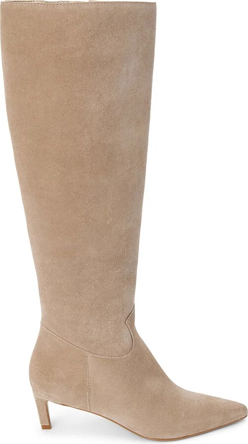 Elevate Pointed Toe Knee High Kitten Heel Boot - Image 9