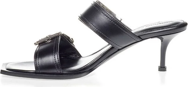 Elevate Your Steps in Timeless Black Leather Women's Sandals - Image 2