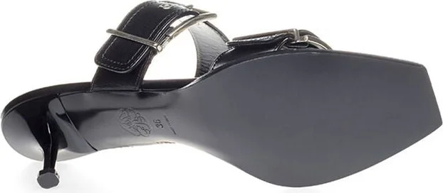 Elevate Your Steps in Timeless Black Leather Women's Sandals - Image 3
