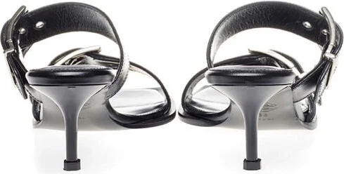Elevate Your Steps in Timeless Black Leather Women's Sandals - Image 4