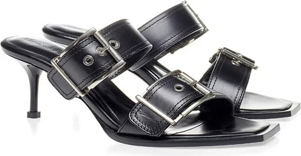 Elevate Your Steps in Timeless Black Leather Women's Sandals - Image 5
