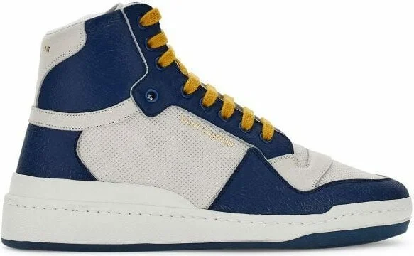 Elevate Your Style with Mid-Top Blue Luxury Men's Sneakers