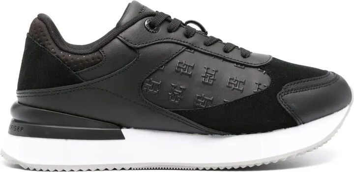 Elevated logo-embossed sneakers