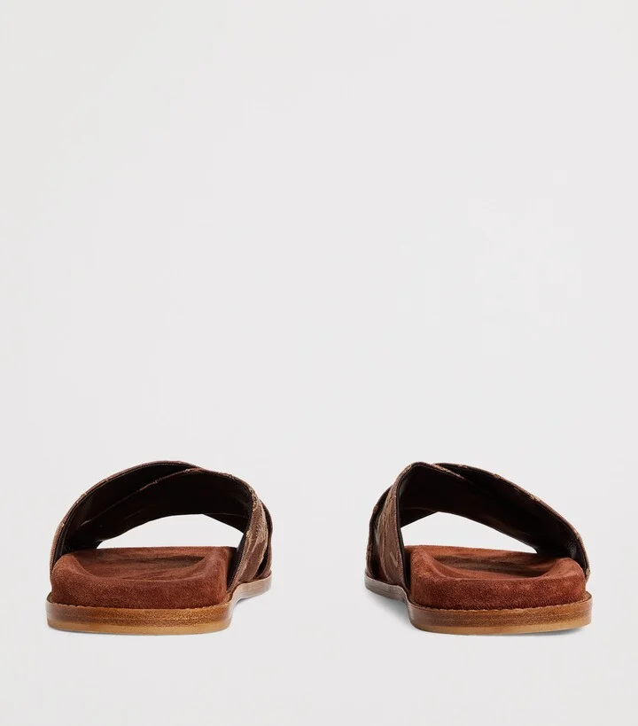 Eleventy Embroidered Crossover Slides - Image 4