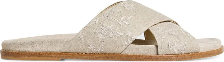 Eleventy Embroidered Crossover Slides