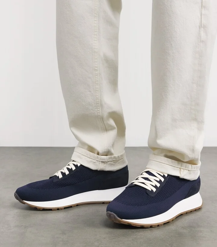 Eleventy Leather-Blend Scarpa Running Trainers - Image 2