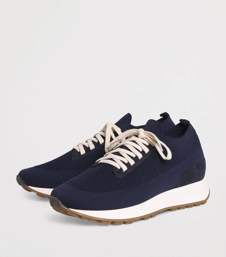 Eleventy Leather-Blend Scarpa Running Trainers - Image 3