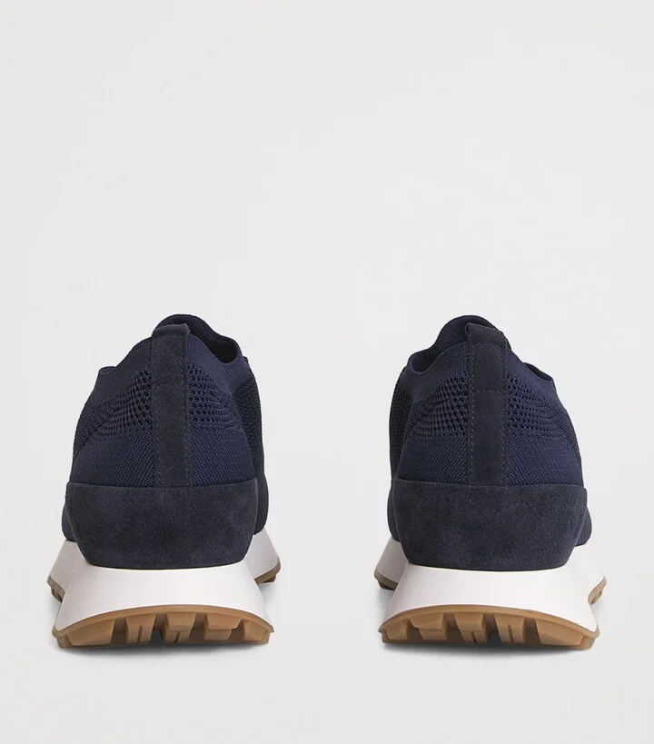 Eleventy Leather-Blend Scarpa Running Trainers - Image 4