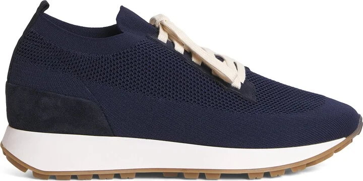 Eleventy Leather-Blend Scarpa Running Trainers
