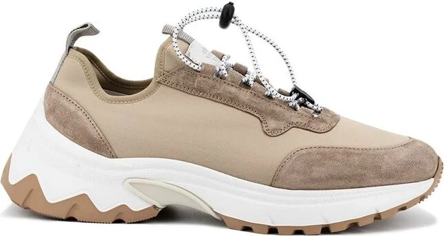 Eleventy Logo Patch Lace Up Sneakers
