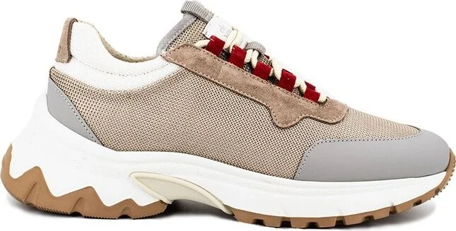 Eleventy Logo Patch Mesh Lace-Up Sneakers
