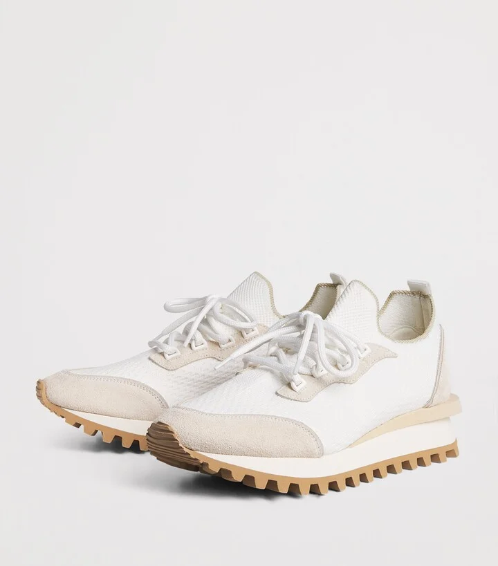 Eleventy Suede-Trim Low-Top Sneakers - Image 3