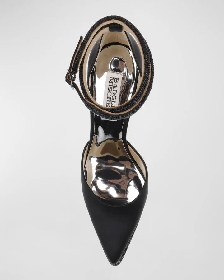 Eliana Embellished Satin Cocktail Pumps - Image 2