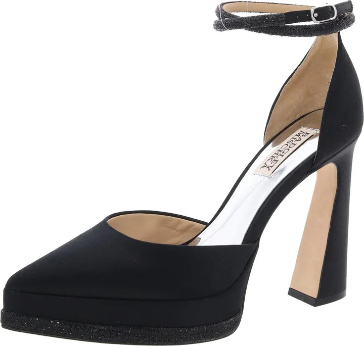 Eliana Womens Satin Embellished Pumps