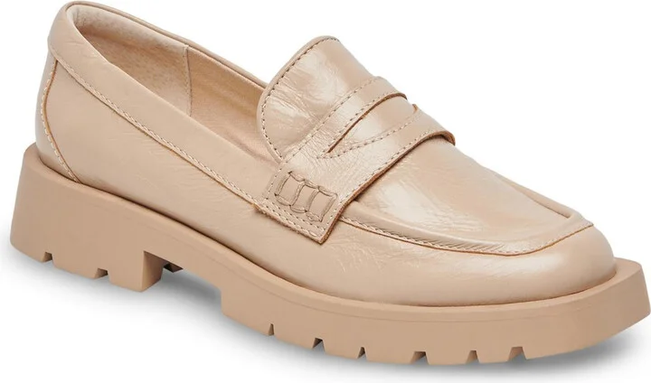ELIAS Womens Lugged Sole Raised Square Toe Loafers