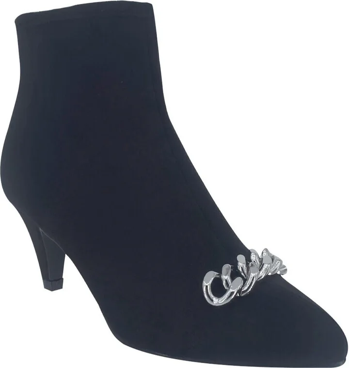 Elicia Chain Womens Faux Suede Booties