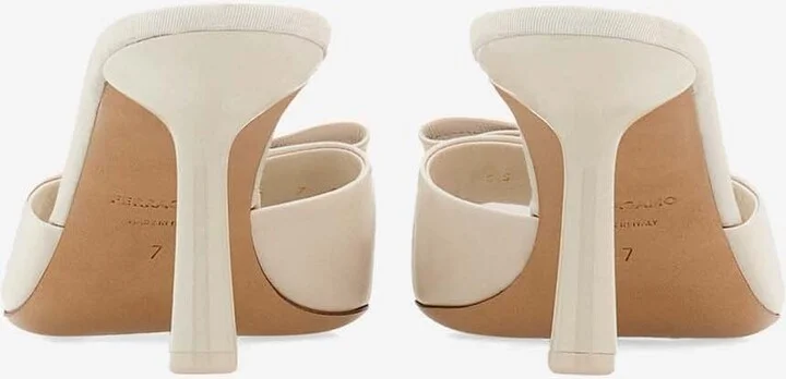 Elida 70 Drop Bow Calf Leather Mules - Image 2