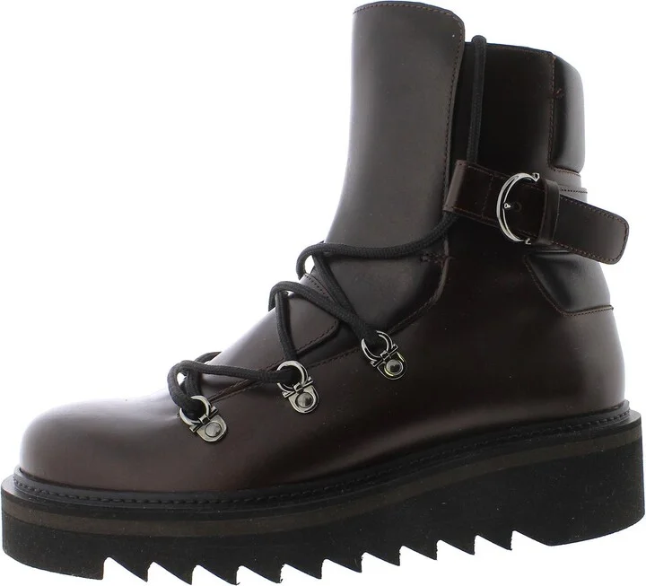 Elimo Womens Leather Pull On Ankle Boots