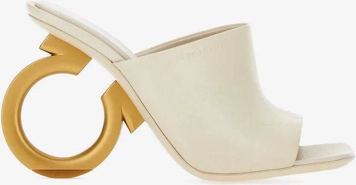 Elina 105 Gancini-Heel Mules