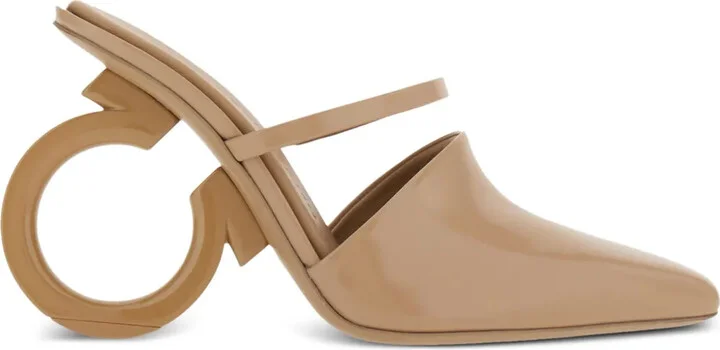 Elina 75mm leather mules