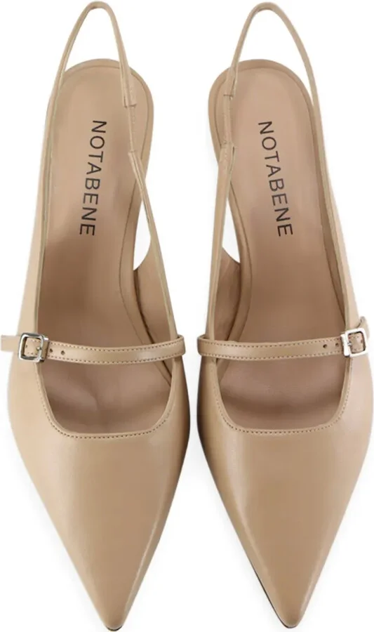 Elina pointed-toe slingback pumps - Image 4