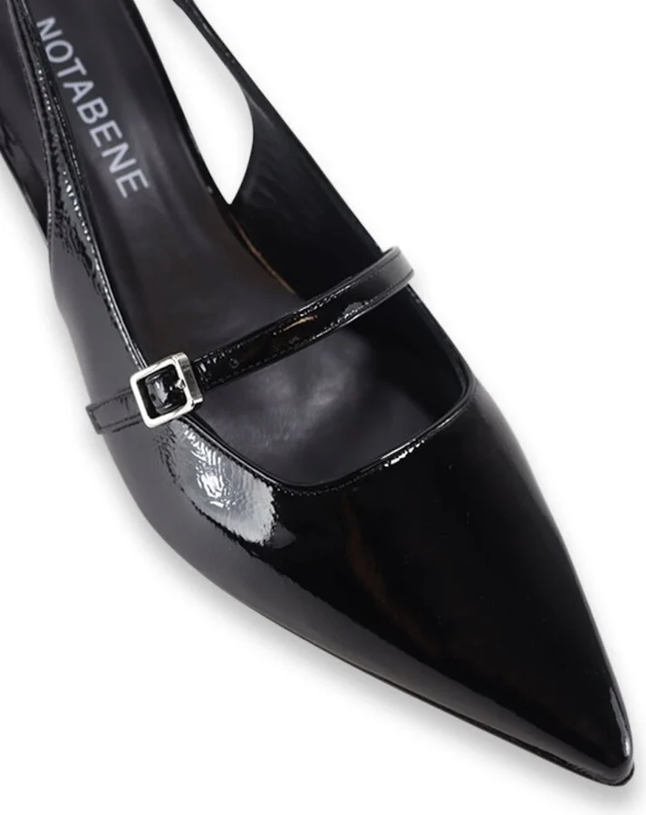 Elina Slingback, Black Patent - Image 5