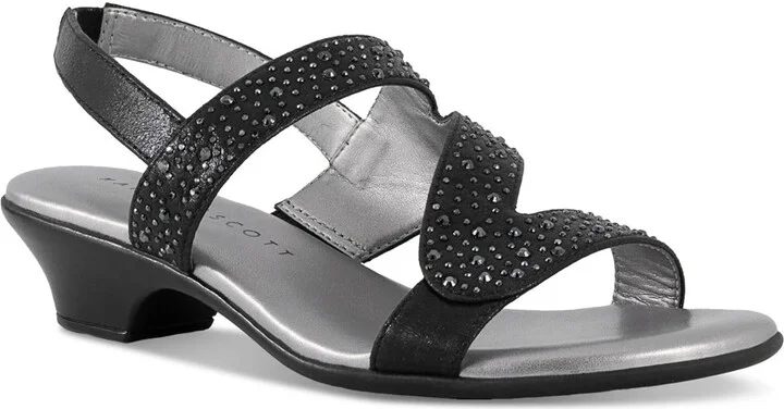 Elinna Womens Faux Leather Dressy Strappy Sandals