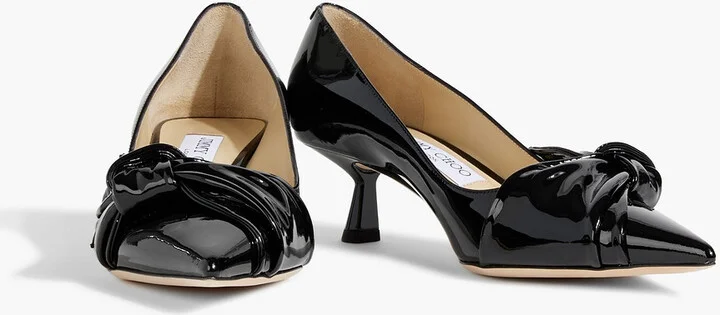 Elinor 45 bow-detailed patent-leather pumps - Image 2