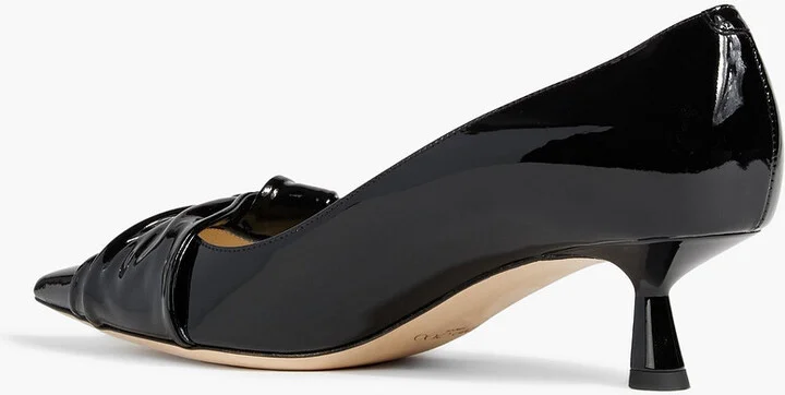 Elinor 45 bow-detailed patent-leather pumps - Image 3