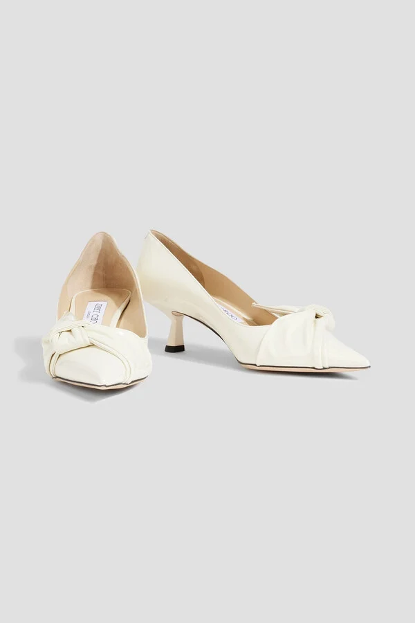Elinor 45 bow-detailed patent-leather pumps - Image 2