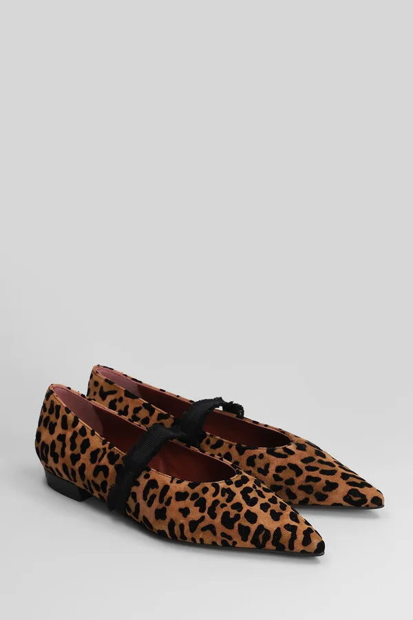 Elior Ballet Flats In Animalier Suede - Image 2