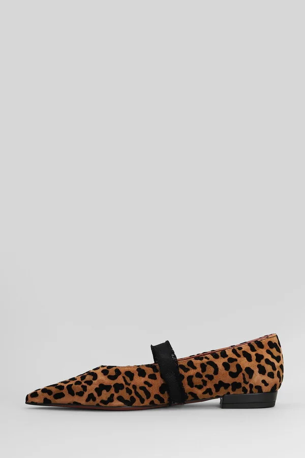 Elior Ballet Flats In Animalier Suede - Image 3