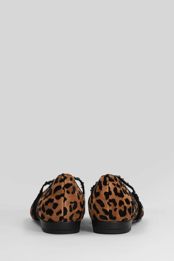 Elior Ballet Flats In Animalier Suede - Image 4