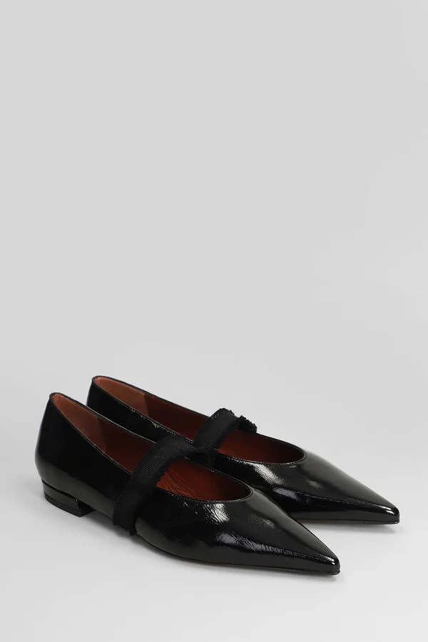 Elior Ballet Flats In Black Leather - Image 2