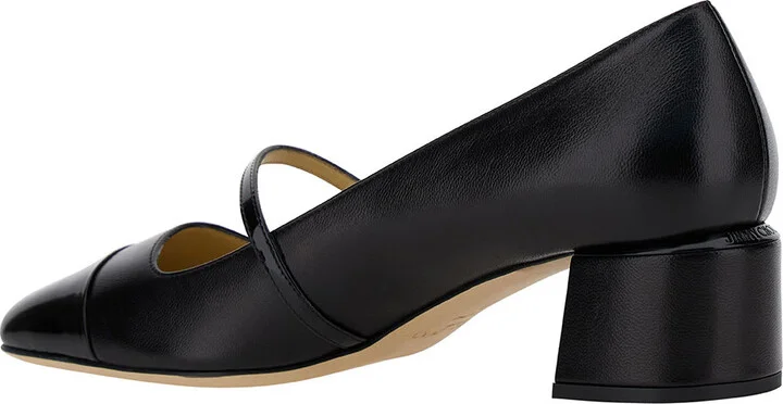 'elisa 45' Black Pumps With Pearl Detail In Patent Leather Woman - Image 3