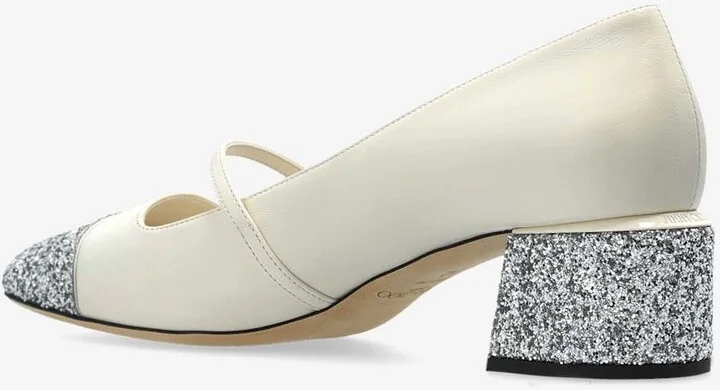 Elisa 45 Glittered Leather Pumps - Image 2