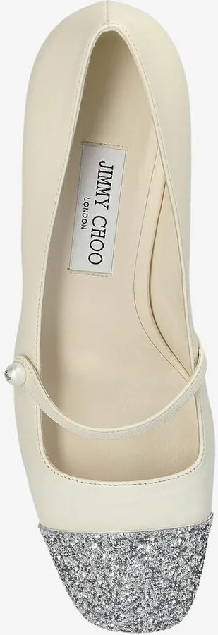 Elisa 45 Glittered Leather Pumps - Image 3