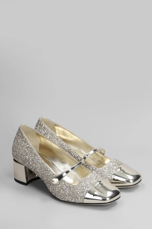 Elisa 45 Pumps In Gold Glitter - Image 2