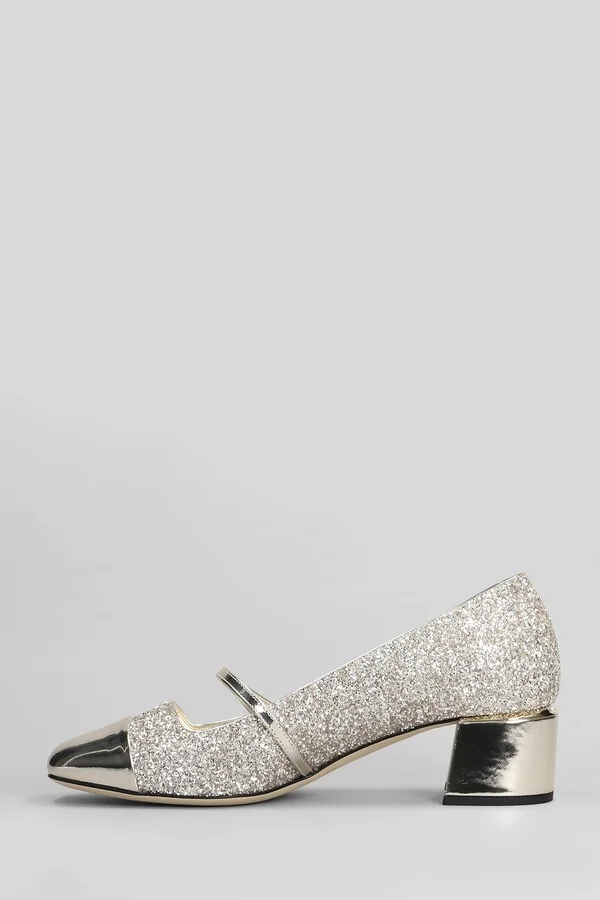 Elisa 45 Pumps In Gold Glitter - Image 3