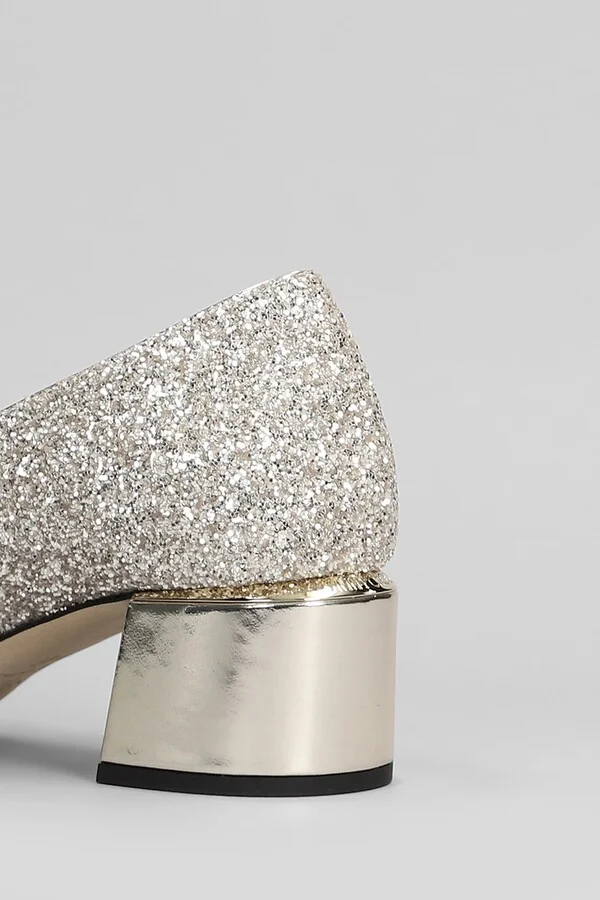 Elisa 45 Pumps In Gold Glitter - Image 5