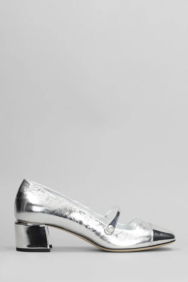 Elisa 45 Pumps In Silver Leather