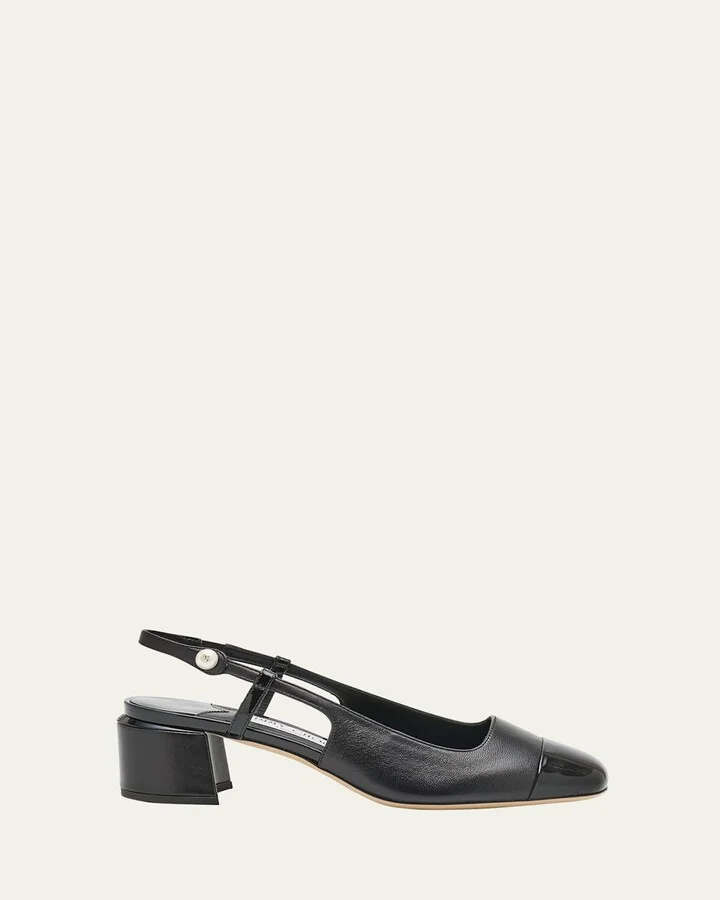 Elisa Leather Slingback Pumps