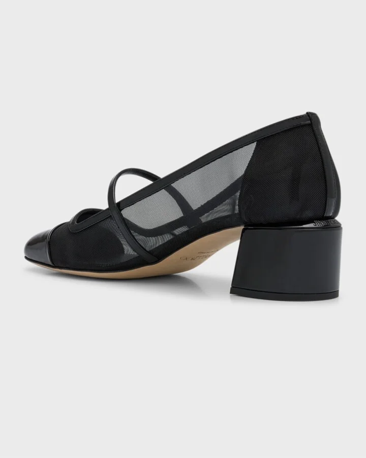 Elisa Mesh Mary Jane Ballerina Pumps - Image 4